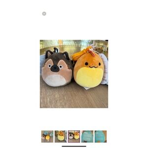 Squishmallows Keychains Set of 2 Plush Toys New With Tags